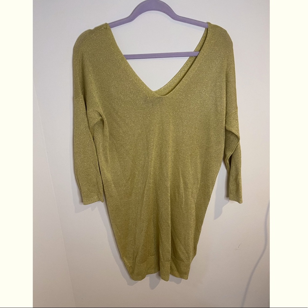🌸💜 NEXT gold shimmery tunic 3/4sleeves
